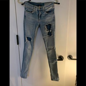 Rag & Bone Skinny Moto Style Jeans